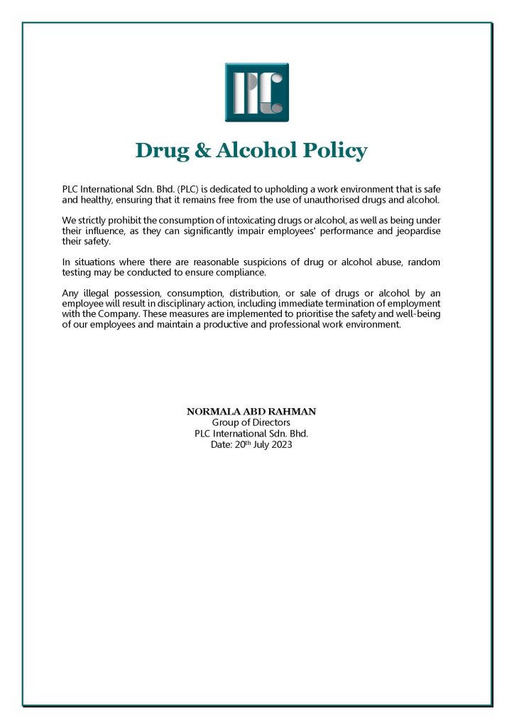 Drug & Alcohol Policy